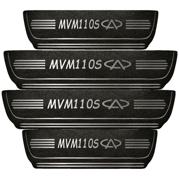 برچسب پارکابی خودرو مهدیار طرح چرم کد PKA1006 مناسب برای mvm 11os بسته 4 عددی