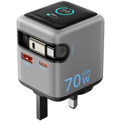 شارژر دیواری 70 وات دو پورت  پاورولوجی مدل PWCUQC051