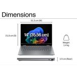 لپ تاپ 14 اینچی اچ‌ پی مدل OmniBook X Flip 14-fm0013dx-Core Ultra 5 226V-16GB LPDDR5X 8533MHz-512GB SSD-Touch-Backlit-W