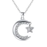 گردنبند طرح ماه و ستاره کد N859