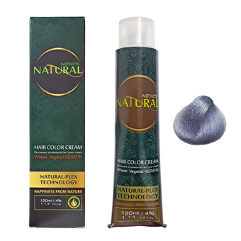 رنگ مو نچرال اینیستینکس شماره F22 حجم 120 میلی لیتر رنگ دودی نقره ای