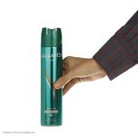اسپری حالت دهنده و ضد وز مو کاسپین حجم 250 میلی لیتری با ویژگی درخشان کننده، تثبیت کننده و صاف کننده مو با قدرت نگهداری حالت مو