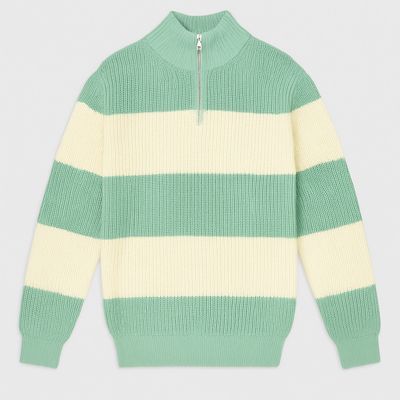 بافت نیم زیپ دو رنگ مراکش