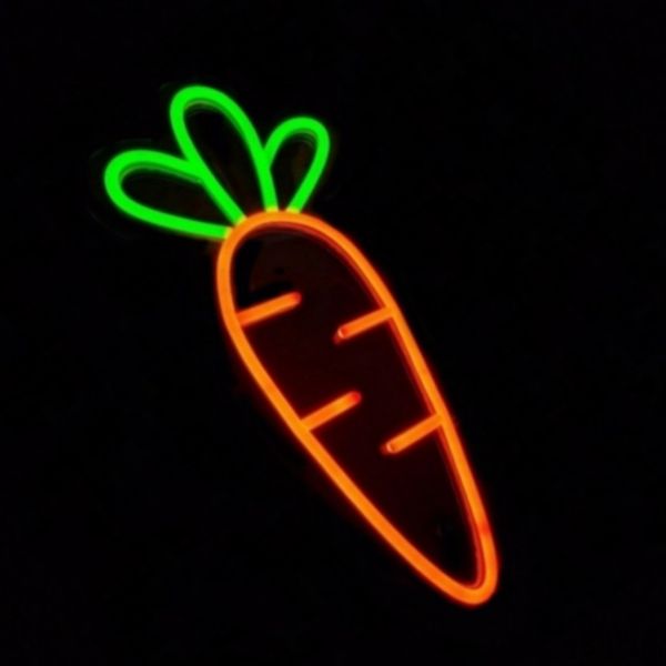 چراغ نئونی دیواری طرح هویج