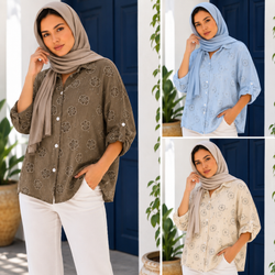 شومیز گلدار شیشه ای