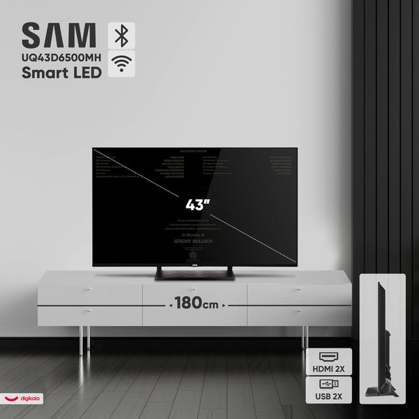 تلویزیون ال ای دی هوشمند سام مدل UQ43D6500MH سایز 43 اینچ