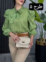 شومیز حریر آستین پف کد 1865