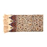 رومیزی قلمکار صدر مدل ممتاز درهم بادامی کد 80