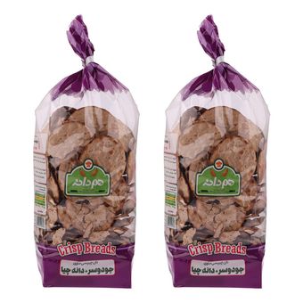 نان خشک چیپسی حاوی جو دوسر و دانه چیا هم دانه - 230 گرم بسته 2 عددی