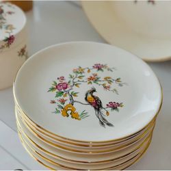 ست شش عددی پیش دستی طلا کوب طرح طاووس