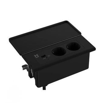 پریز TORINO توکار 2 سوکت برق (16A-2500W) ملونی کد 10172