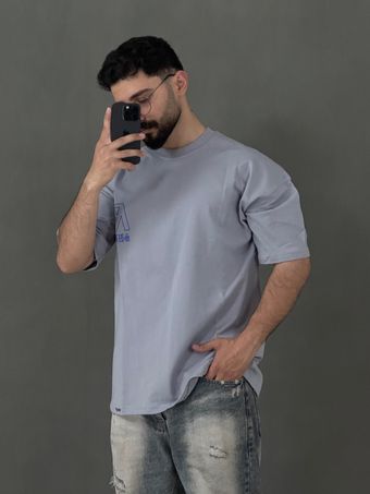 تیشرت دو نخ R طوسی