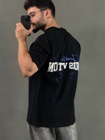 تیشرت دورس پشت چاپ louis vitton مشکی