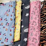 تیشرت نخی زنانه طرح گلگلی آبی برند T&Your (نرم و لطیف)