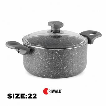 قابلمه گرانیتی ریوالد مدل یورک سایز 22 طوسی