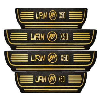 برچسب پارکابی خودرو مهدیار طرح چرم کد  pkT1063 مناسب برای لیفان x50 بسته 4 عددی