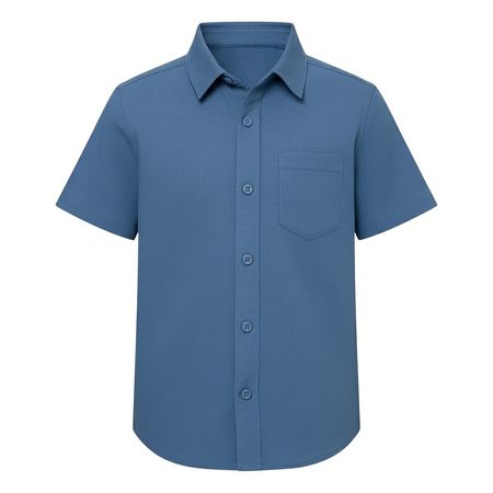 پیراهن آستین کوتاه یقه برگردان پسرانه مدل MDSS-CH4016