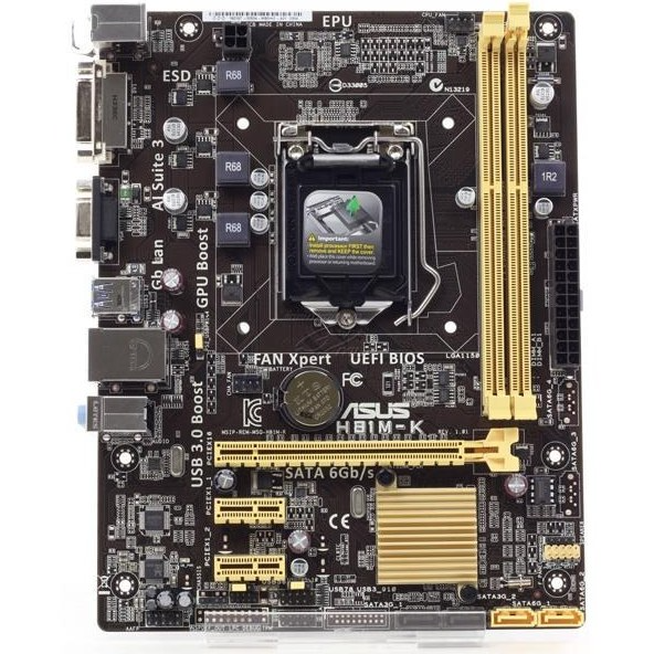 مادربرد ایسوس مدل h81m-k نسل4 DDR3 (استوک)