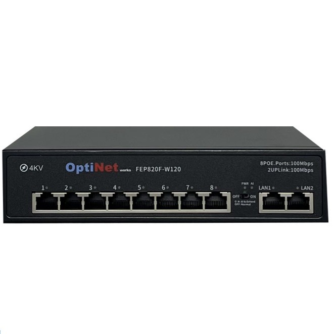 سوئیچ PoE اپتینت مدل FEP820F-W120C