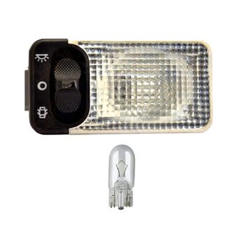 چراغ سقف خودرو قطعه سازان کبیر مدل LAM-SAMAND-301014 مناسب برای سمند به همراه لامپ مجموعه 2 عددی