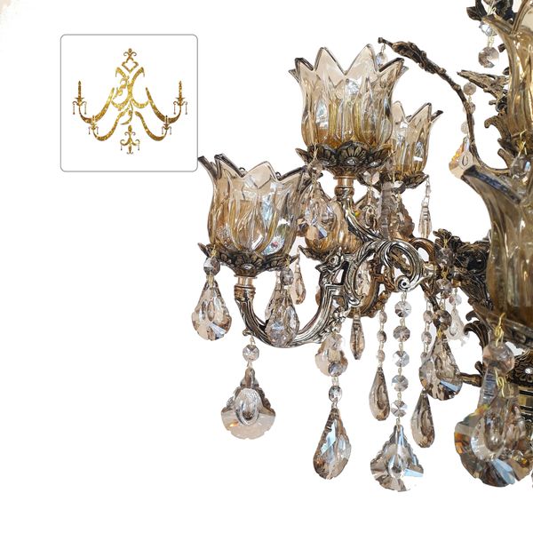 کریستال آویز لوستر کد LA208-T2.5 بسته 7 عددی*231