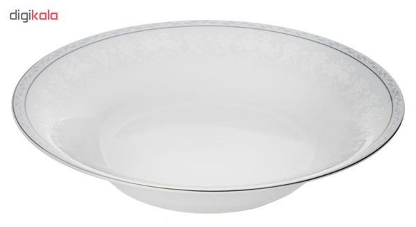 سرویس غذاخوری 35 پارچه چینی زرین ایران سری شهرزاد مدل وایت رز درجه یک