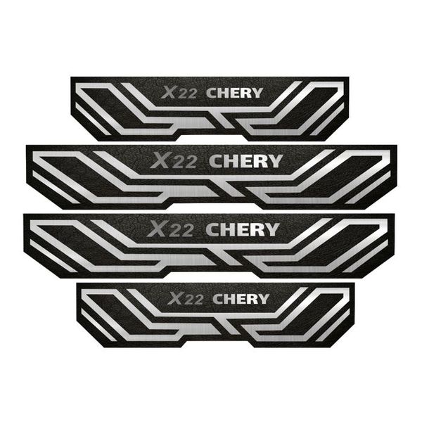 برچسب بدنه خودرو مهدیار کد PKA 2031 مناسب برای چری X22 مجموعه 4 عددی به همراه جاکلیدی