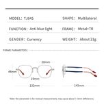 عینک محافظ چشم مدل TJ845C05-P81 Anti Blue Light