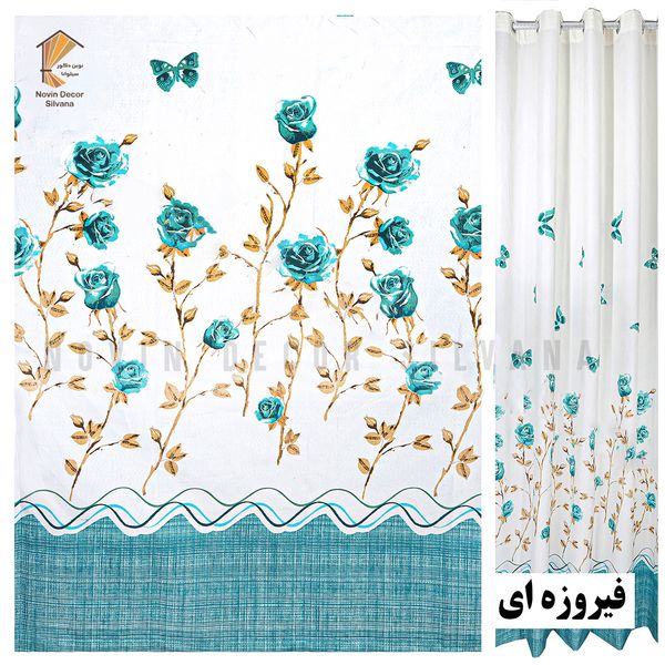 پرده نوین دکور سیلوانا مدل رز 4020 سایز 280 × 300 سانتی متر