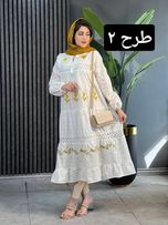 پیراهن دانتل گندم کد 1705