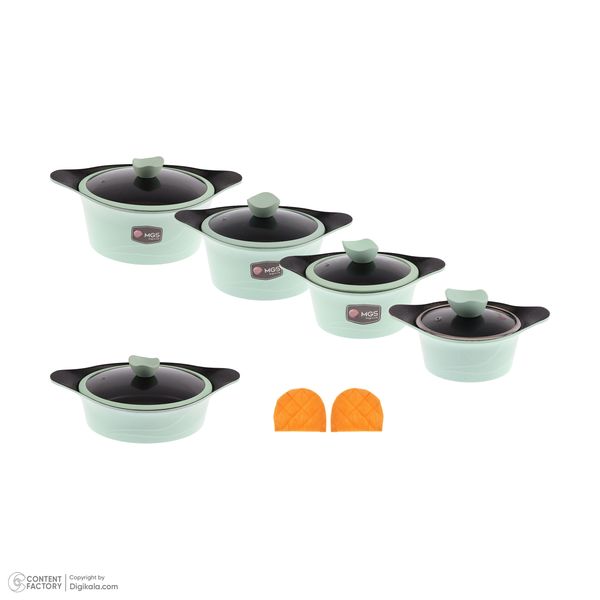 سرویس تابه و قابلمه گرانیتی 12 پارچه ام جی اس مدل KC1216