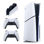 کنسول بازی سونی مدل PlayStation 5 Slim ظرفیت یک ترابایت ریجن 2016A اروپا به همراه دسته اضافی و پایه شارژر