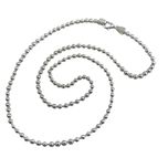 زنجیر نقره مردانه گالری ظهیرالدینی مدل ساچمه ای کد CHM-47