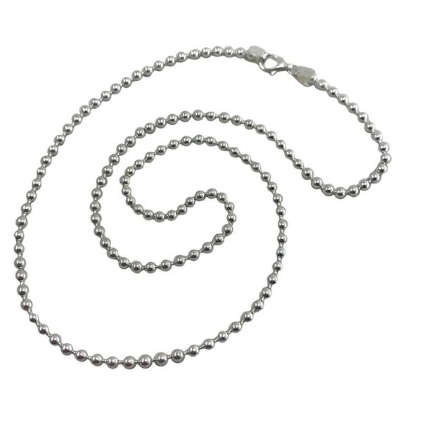 زنجیر نقره مردانه گالری ظهیرالدینی مدل ساچمه ای کد CHM-47