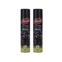  اسپری پولیش داشبورد خودرو کاسپین مدل لیمو حجم 300 میلی‌ لیتر بسته دو عددی