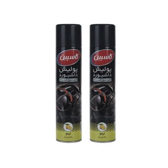  اسپری پولیش داشبورد خودرو کاسپین مدل لیمو حجم 300 میلی‌ لیتر بسته دو عددی