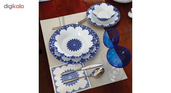 سرویس غذاخوری 108 پارچه چینی زرین ایران مدل شهرزاد سمرقند درجه یک