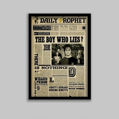 تابلو مدل هری پاتر Harry Potter طرح روزنامه دیلی پروفت