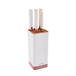 سرویس چاقو 6 پارچه کاراجا مدل  Skycut 6 Parça Standlı Satırlı Bıçak Seti Krem