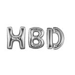 بادکنک فویلی طرح تولد مبارک مدل HBD مجموعه 3 عددی