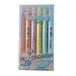 ماژیک علامت گذار مدل پاکن دار دو سر بسته 6 عددی