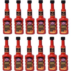 اکتان بوستر و تمیز کننده سیستم سوخت اس تی پی مدل Power Boost حجم 200 میلی لیتر بسته 12 عددی