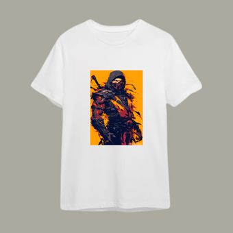 تی‌شرت آستین کوتاه پسرانه مدل اسکورپین رنگ سفید