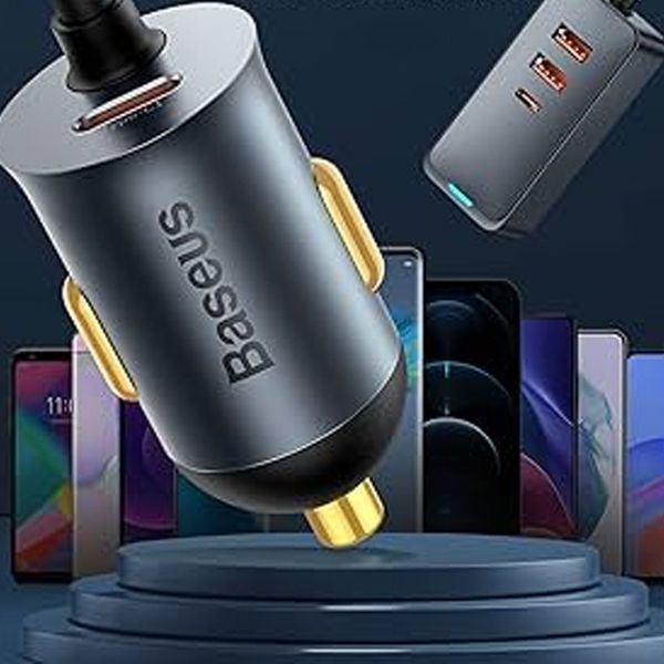 شارژر فندکی باسئوس مدل CCBT-B0G 120W