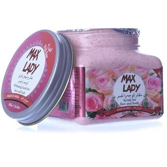 اسکراب لایه بردار پوست مکس لیدی مدل Rose مناسب برای انواع پوست حجم 300 میلی لیتر