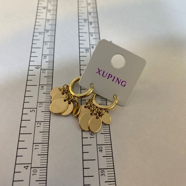 گوشواره زنانه ژوپینگ مدل سکه ای کد E3371