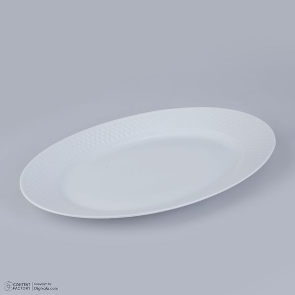 سرویس غذاخوری 28 پارچه چینی زرین ایران سری رادیانس مدل سفید درجه یک