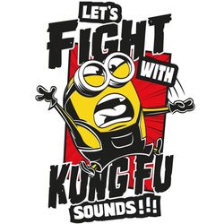 برچسب DTF استیکر حرارتی لباس FIGHT WITH KUNG