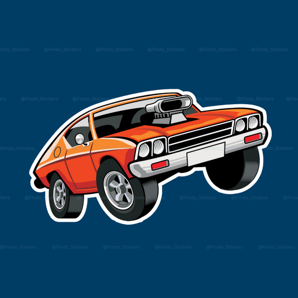 استیکر ماشین قرمز 🚗