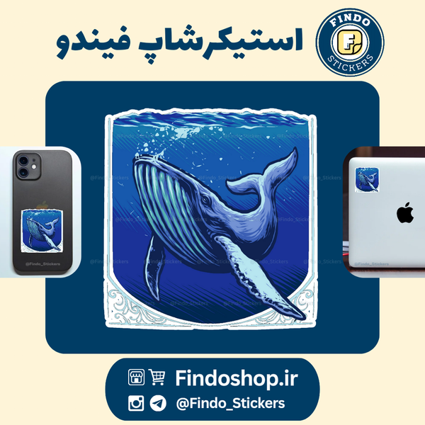 استیکر نهنگ آبی🐋#1